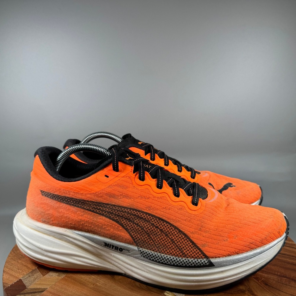 Puma Deviate Nitro Elite 2 Mens Running Shoes Orange Black 376807-12 Size 10